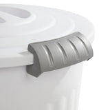 Plastic Round Latching Utility Garbage Can, White, 23-L R5K4 - product image 3