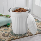 Plastic Round Latching Utility Garbage Can, White, 23-L R5K4 - product image 6