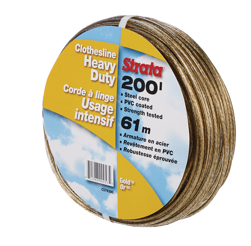 Gold Heavy Duty Clothesline, 200-ft X9R1