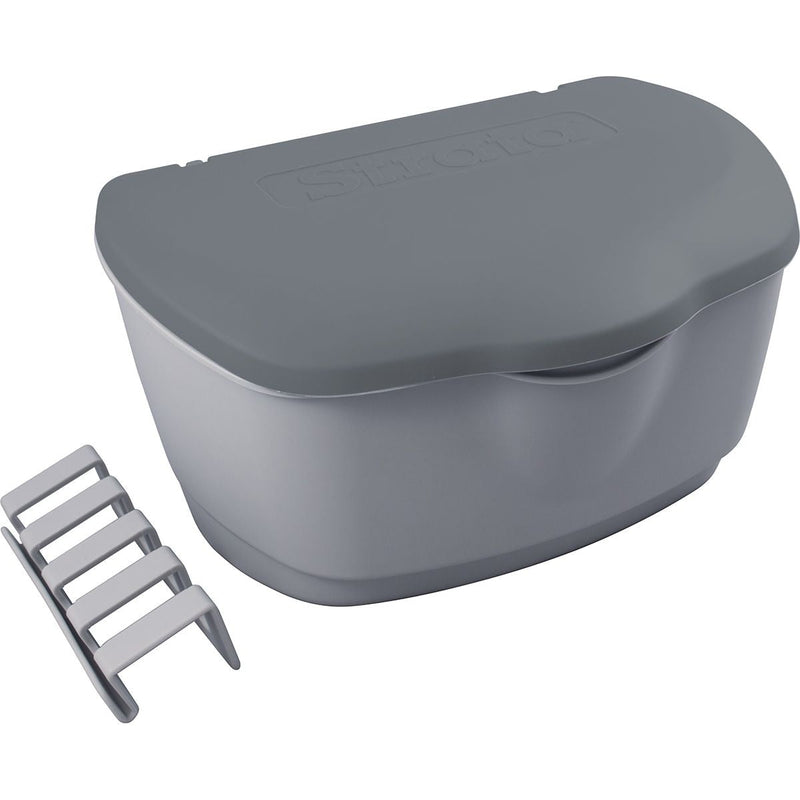 Plastic Clothespin Box, Grey Y9M4