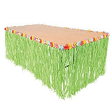 Summer Green Grass Hawaiian Table Skirt, 9-ft Z6C1 - product image 1