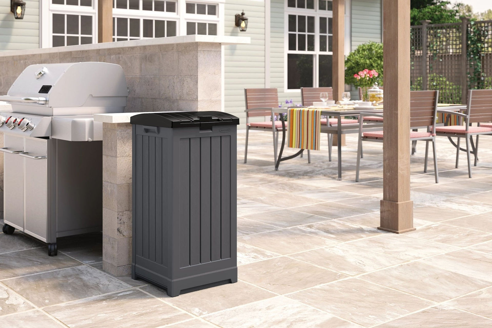 Trash Hideaway Outdoor Garbage/Trash Refuse Container, 135L E6C0 - product image 4