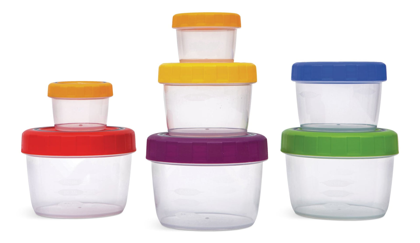 Nestable Clear Plastic Food Storage Container Set with Lids O7R1 - product image 1