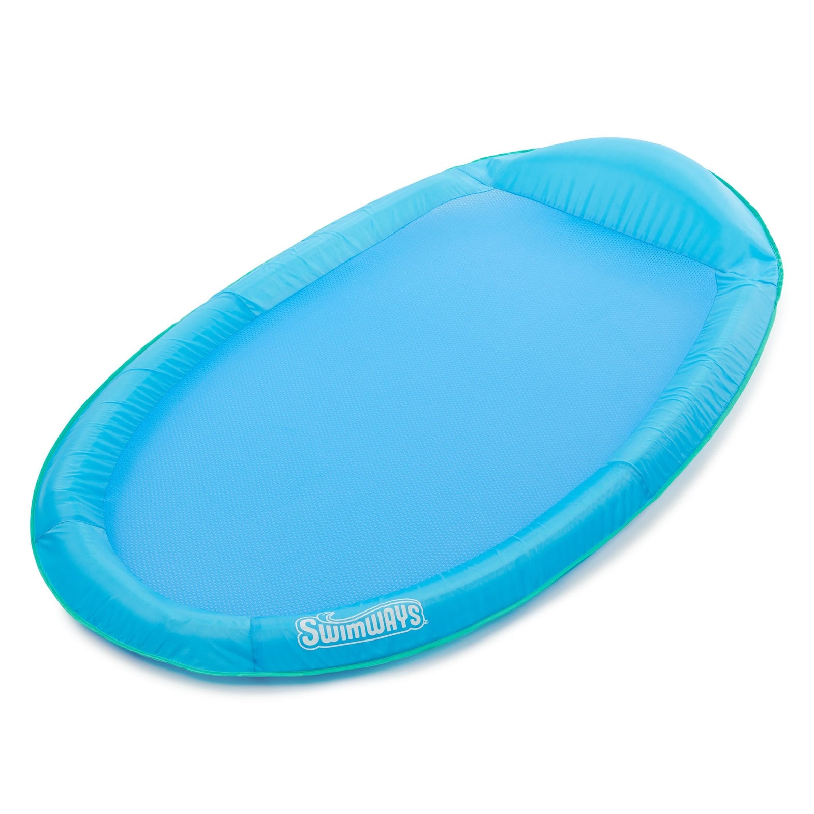 Inflatable Spring Float Pool Lounger, 66 x 40-in, Blue A7M1 - product image 1
