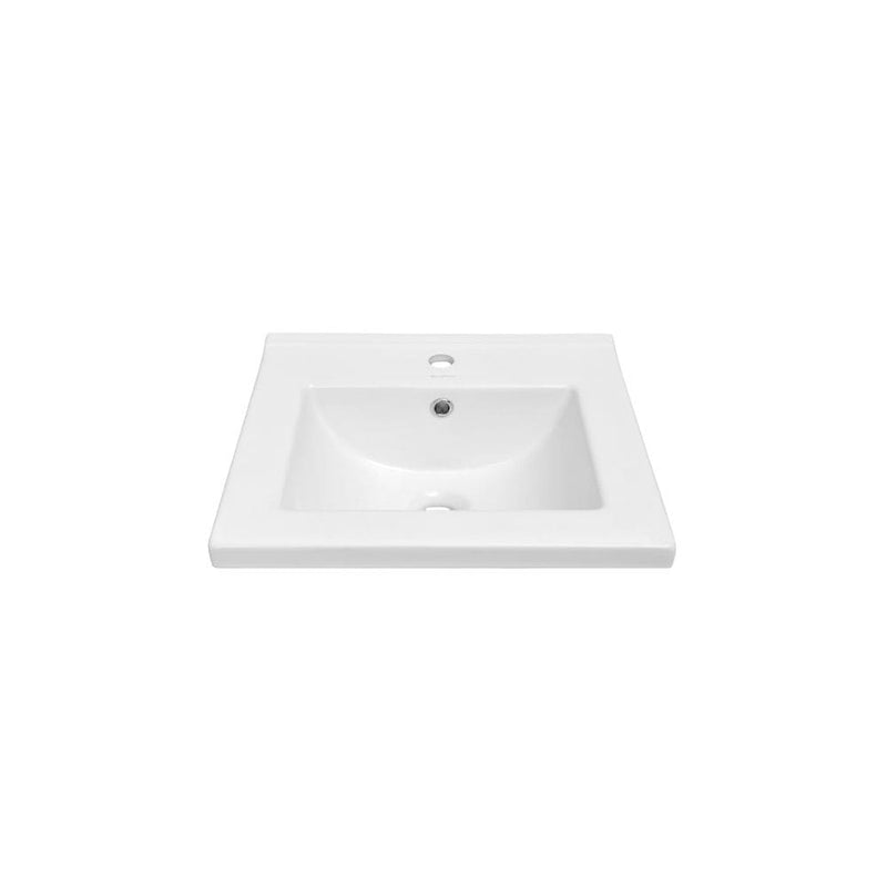Ceramic Square Vanity Sink Top, 18-in M9N7