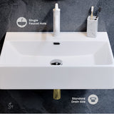 Claire Rectangle Wall-Mount Bathroom Sink, 24-in U5R0 - product image 3