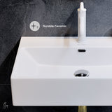 Claire Rectangle Wall-Mount Bathroom Sink, 24-in A7N8 - product image 4