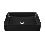 Concorde Rectangle Ceramic Vessel Sink, Matte Black F3G6 - product image 2