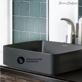 Concorde Rectangle Ceramic Vessel Sink, Matte Black F3G6 - product image 3