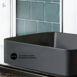 Concorde Rectangle Ceramic Vessel Sink, Matte Black F3G6 - product image 5