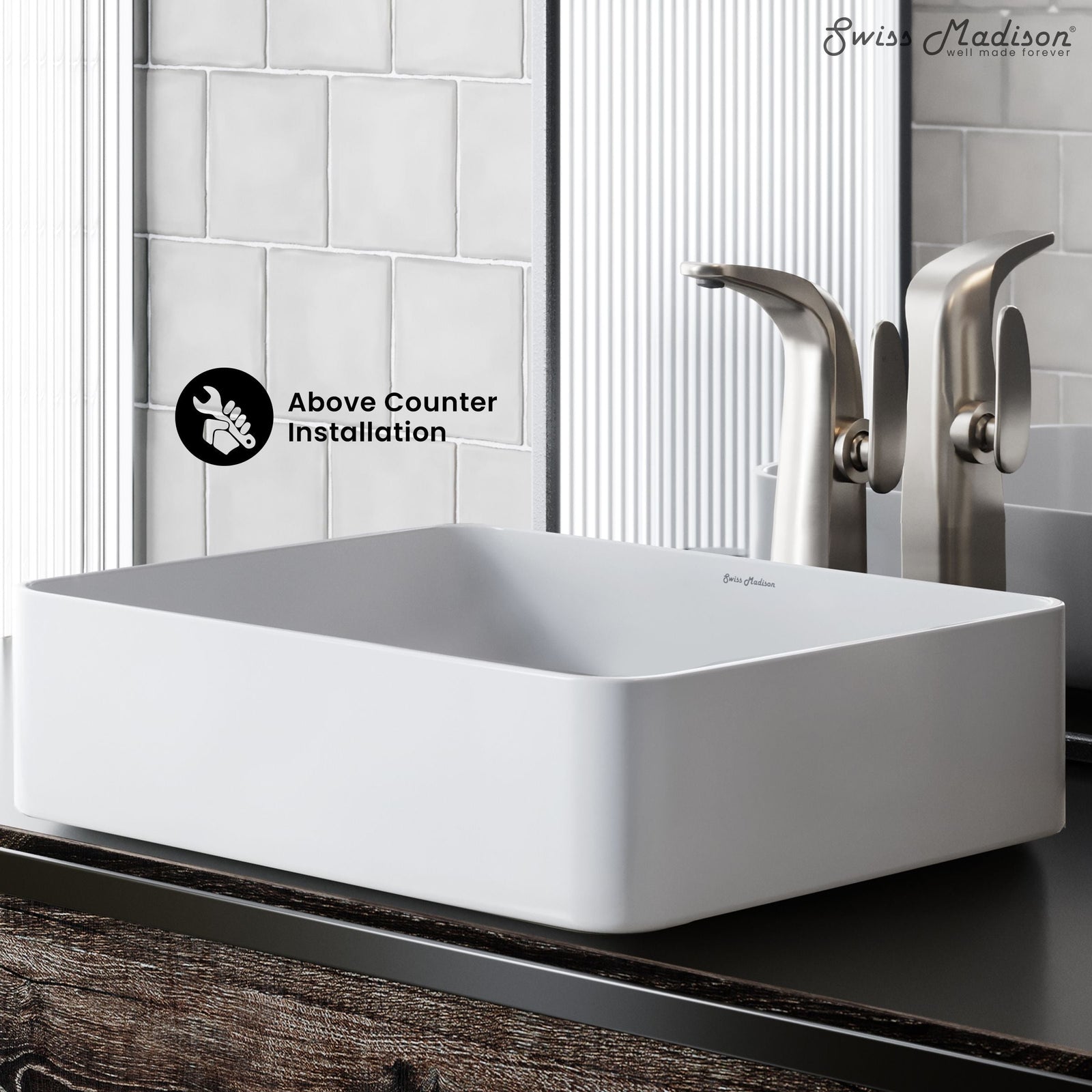 Concorde Rectangle Ceramic Vessel Sink A2J7 - product image 4