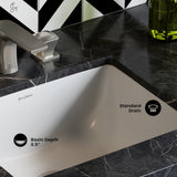 Plaisir 18.5 Rectangular Under-Mount Bathroom Sink V9C7 - product image 4