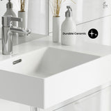 St. Tropez Ceramic Wall Hung Sink with Left Side Faucet Mount, 24-in x 18-in P3Z6 - product image 3