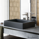Voltaire Ceramic Rectangle Vessel Sink, Matte Black C8T2 - product image 4
