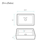 Voltaire Ceramic Rectangle Vessel Sink, Matte Black C8T2 - product image 5