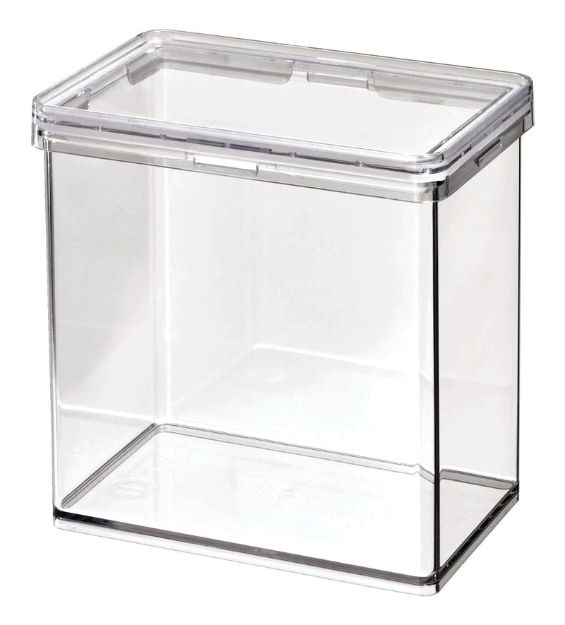 The Home Edit by iDESIGN Clear Stackable Medium Canister with Air Tight Lid, 1.42-L P9Y2