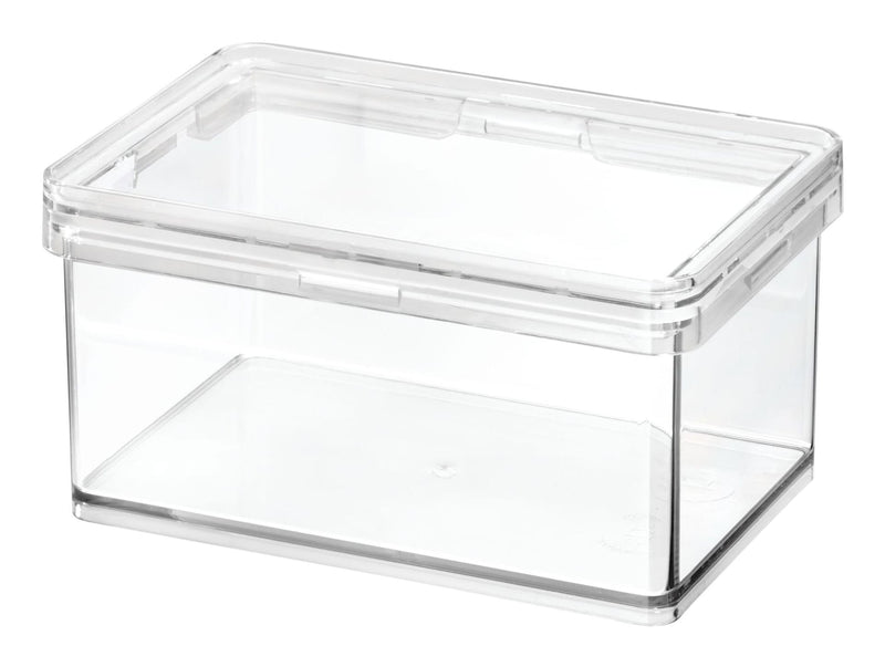 The Home Edit by iDESIGN Clear Stackable Small Canister with Air Tight Lid, 0.47-L O7Q2