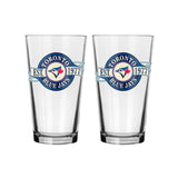 Toronto Blue Jays Pint Drinking Glass Set For Baseball Fans/Collectors, 16-oz, 2-pk W8Z0 - product image 1