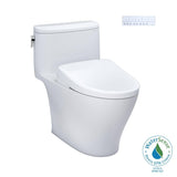 WASHLET+ Nexus One-Piece Elongated 1.28 GPF Toilet with S7 Contemporary Bidet Seat, Cotton White H3C9 - product image 1