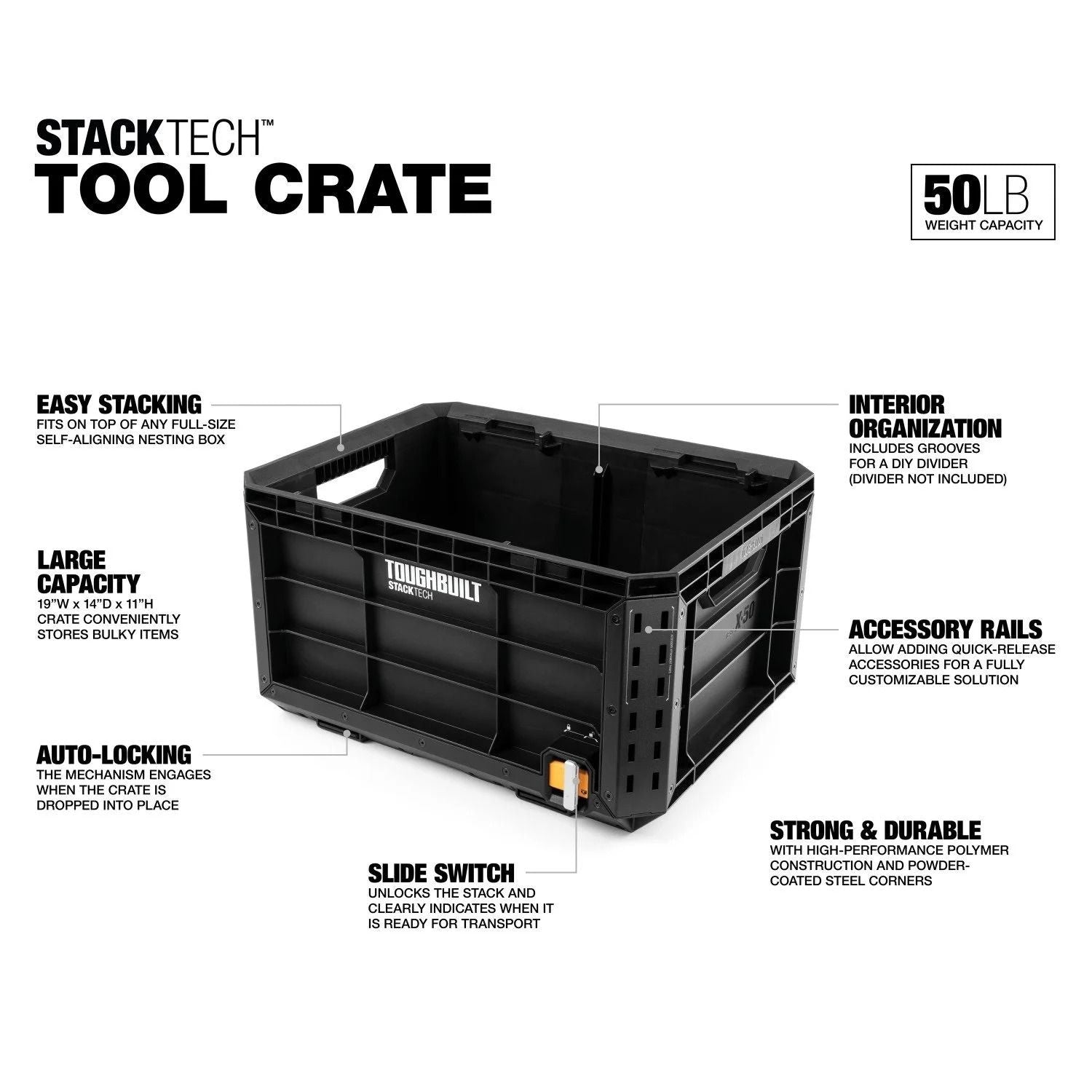 StackTech Auto-Locking Tool Storage Crate Z2B3 - product image 2
