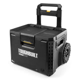 StackTech Portable Modular Plastic/Metal Rolling Tool Box with Handle and Inner Tray, IP65-Rated, Black G2S3 - product image 1