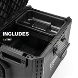 StackTech Portable Modular Plastic/Metal Rolling Tool Box with Handle and Inner Tray, IP65-Rated, Black G2S3 - product image 2