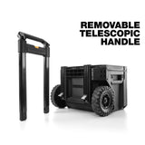 StackTech Portable Modular Plastic/Metal Rolling Tool Box with Handle and Inner Tray, IP65-Rated, Black G2S3 - product image 4