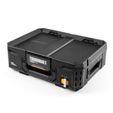 StackTech Top Portable Modular Plastic/Metal Tool Box with 4 Dividers and 4 Bins, IP65-Rated, Black T7H3 - product image 1