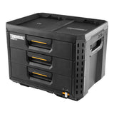 StackTech XL 3-Drawer Auto-Locking Portable Modular Tool Box, Black V0C0 - product image 1