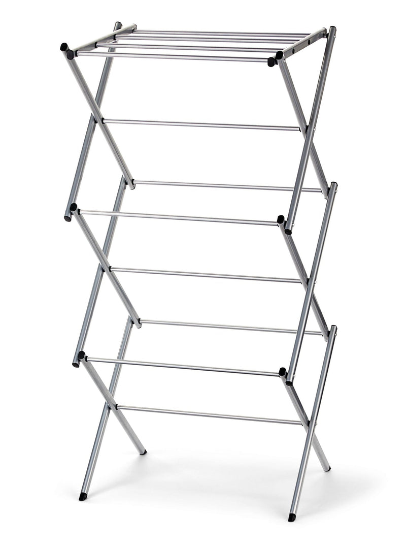 type A Accordion Drying Rack, 20.9 x 14.5 x 40.9-in, Silver L1C5