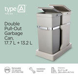 type A Double Pull-Out Storage Bin N8H3 - product image 6