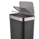 Type A Resin Rectangular Auto Indoor Refuse Bin, Motion Sensor Lid, Black, 50-L D1O2 - product image 3