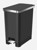 Type A Slim Black Resin Garbage Can, 15-L Q4C9 - product image 3