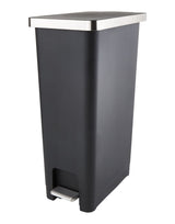 type A Slim Black Resin Garbage Can, 45-L N4P9 - product image 1
