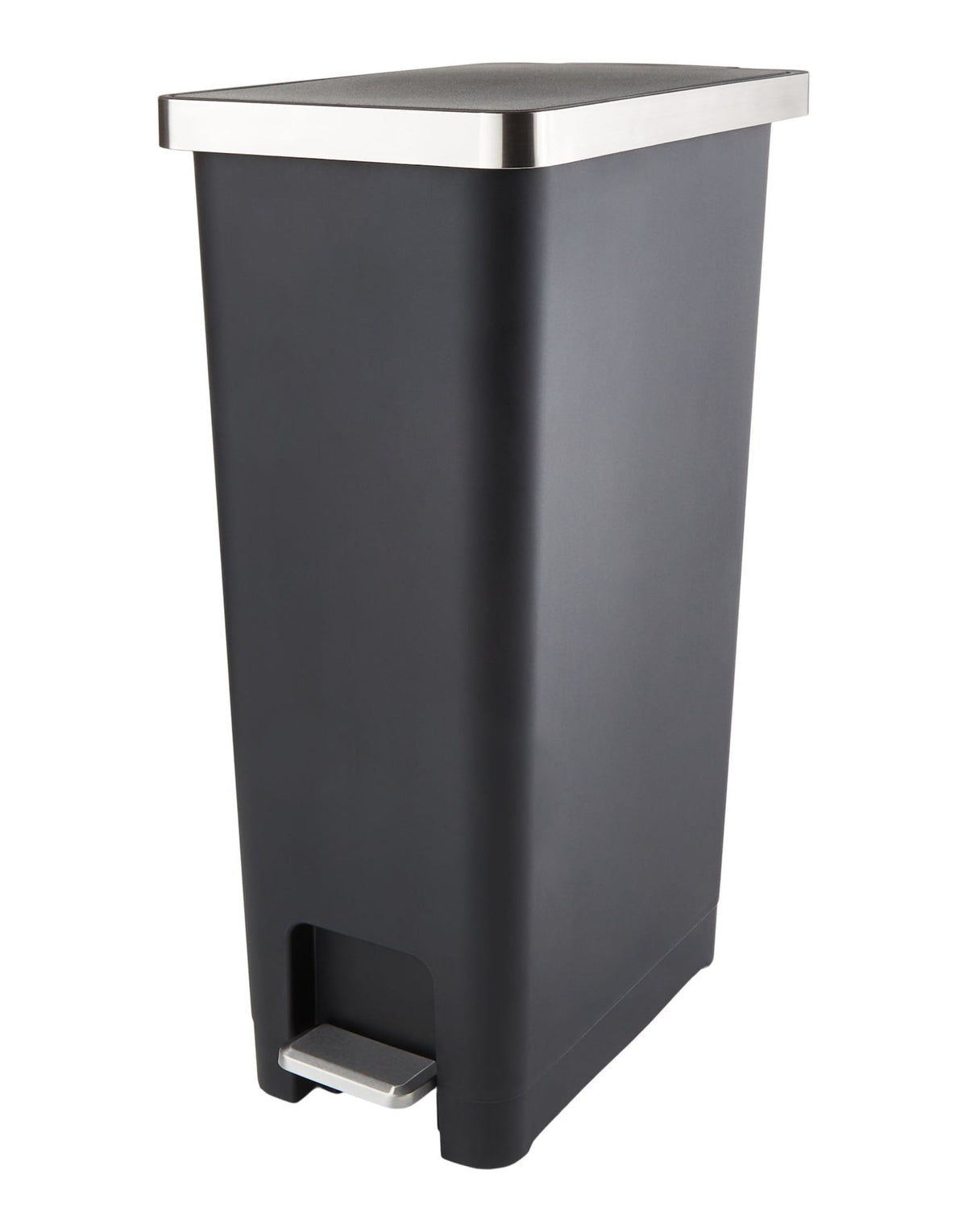 type A Slim Black Resin Garbage Can, 45-L N4P9 - product image 1