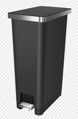 type A Slim Black Resin Garbage Can, 45-L N4P9 - product image 2
