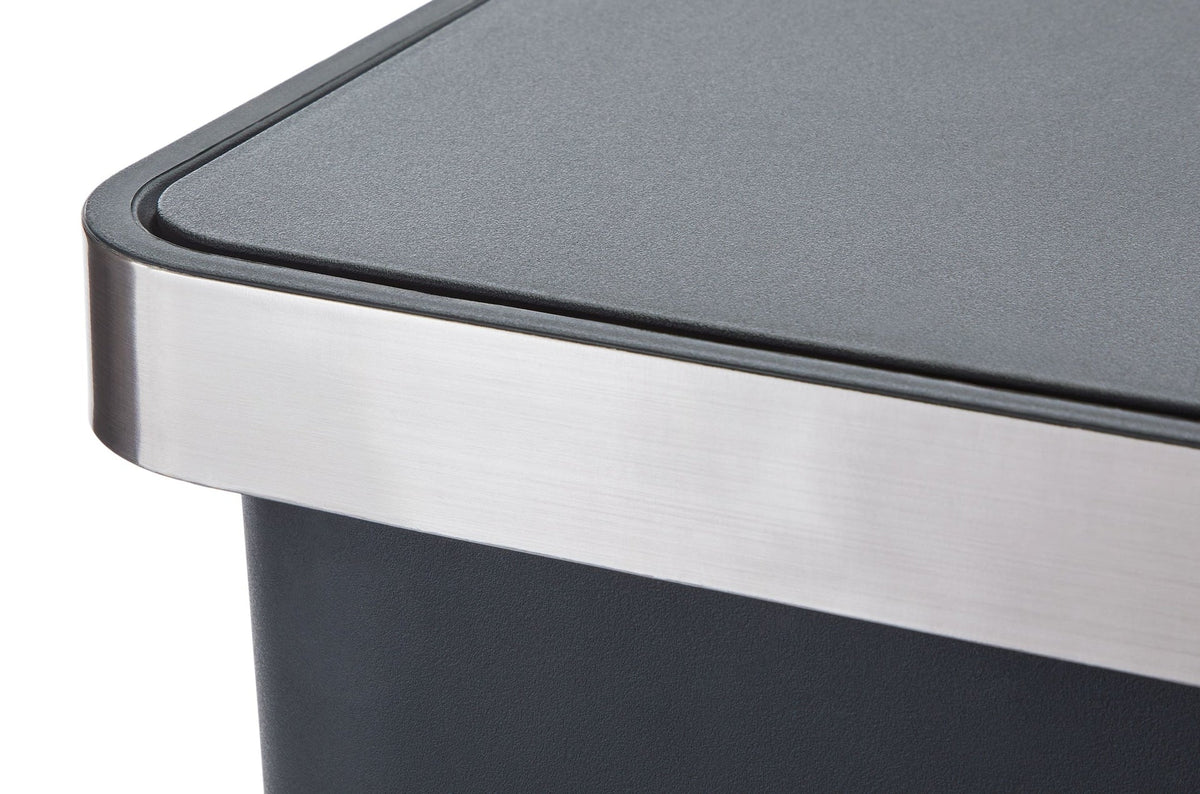 type A Slim Black Resin Garbage Can, 45-L N4P9 - product image 4