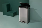 type A Stainless Steel Rectangular Dual Compartment Garbage Can, 2 x 20-L D5U6 - product image 8