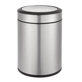 type A Steel and Plastic Circular Swing Lid Garbage Bin, Silver, 8-L Y7T5 - product image 3