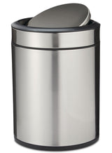 type A Steel and Plastic Circular Swing Lid Garbage Bin, Silver, 8-L Y7T5 - product image 5