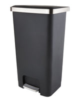 Type A Wide Black Resin Garbage Can, 45-L K5K1 - product image 1