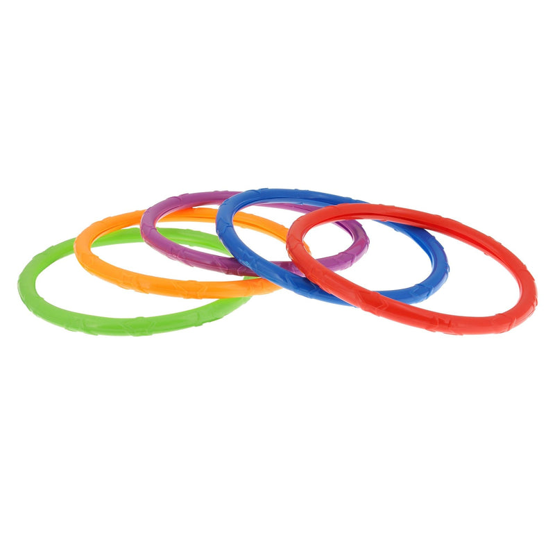 Dive Rings Pool Kids' Collection Game, Multi-Coloured, 5-pk, Ages 5+, for Beach/Pool Fun Activities N1P3