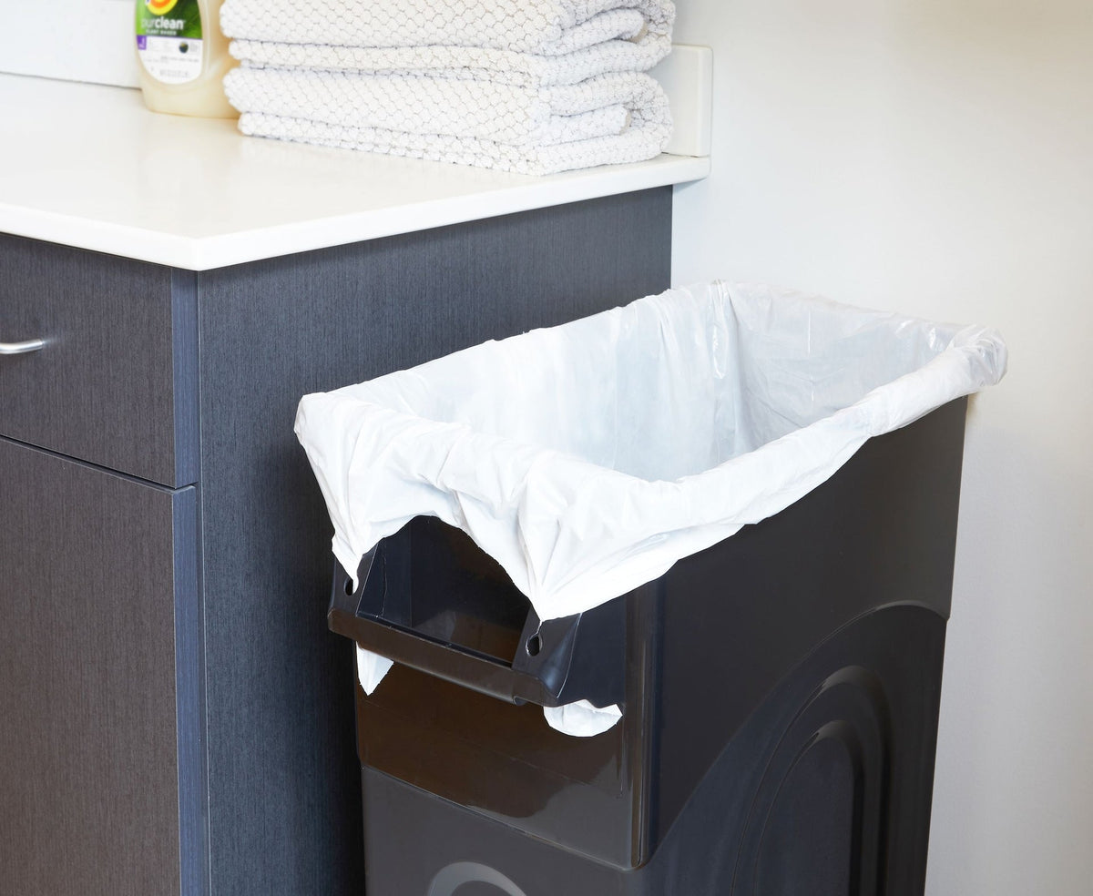 Solutions Plastic Tall Slim Rectangular Garbage Can, Black, 87-L Y7Z6 - product image 7