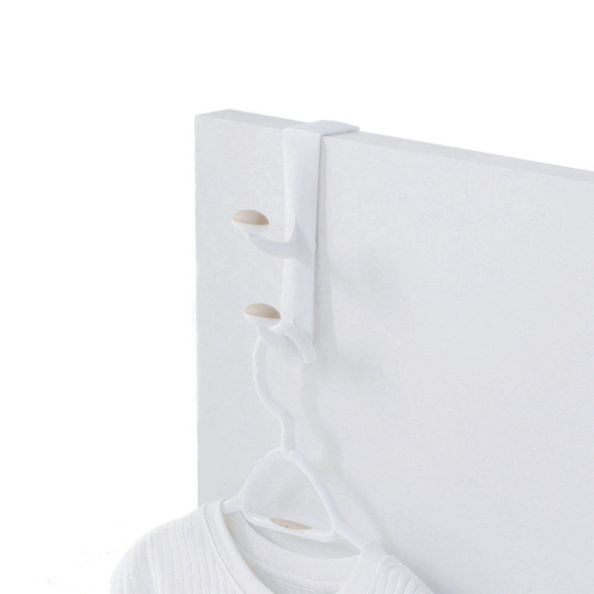 Plastic 2-Hook Over the Door Hook, White, 10-in Y2Y0 - product image 1