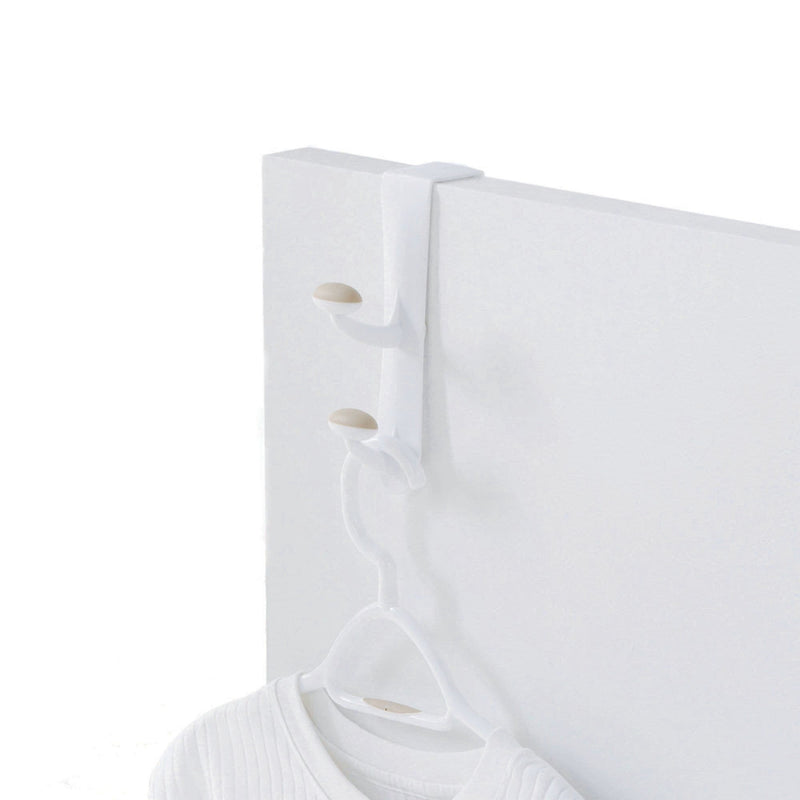 Plastic 2-Hook Over the Door Hook, White, 10-in Y2Y0