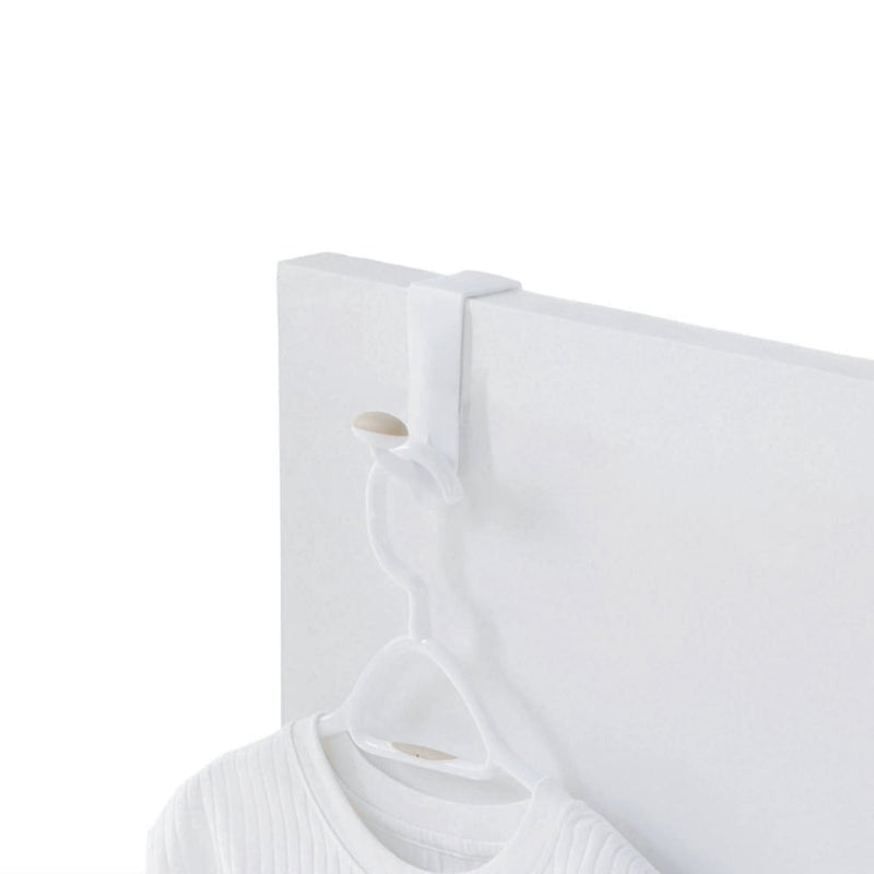 Plastic Single Over the Door Hook, White, 7.5-in B1J4