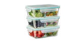 Glass Clip Food Storage Container Set with Compartments and Leakproof Lids, 3 Count W8O1 - product image 1