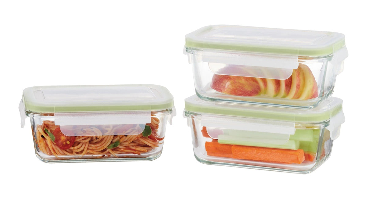 Glass Clip Leakproof Lid Food Storage Container, 485 mL, 3 Count T2V0 - product image 1