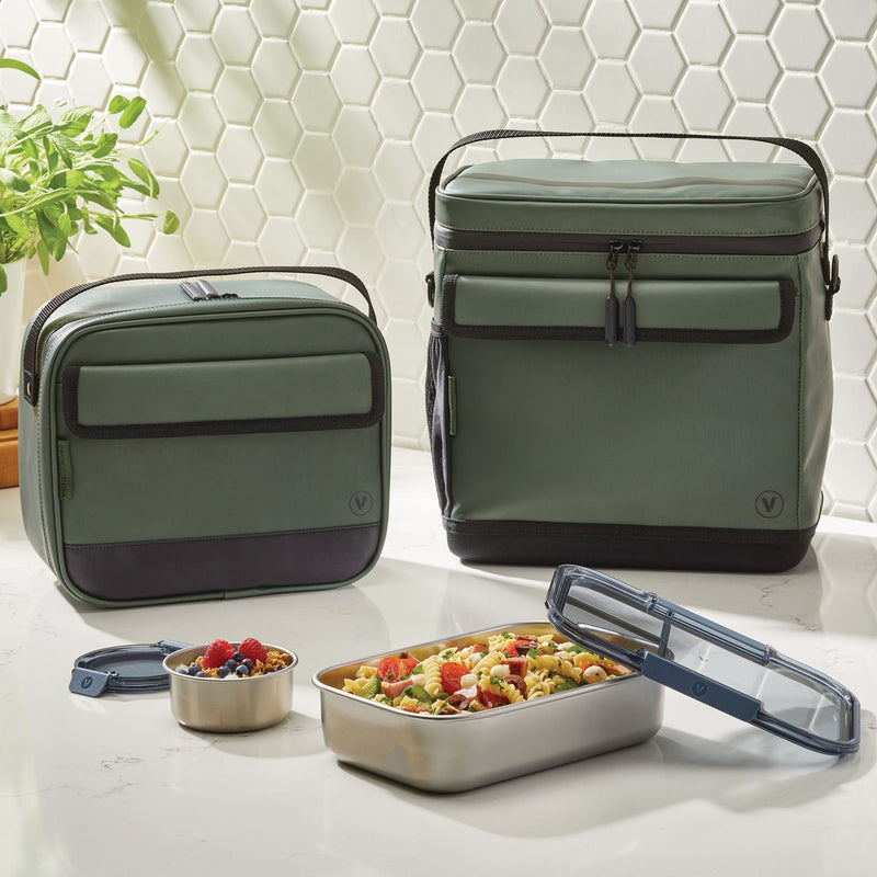 Insulated Food Storage Lunch Bag, X-Large, Green, BPA-Free T4T5