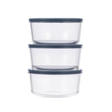 Round Glass Food Storage Container Set with Lids, 6-pc K8F8 - product image 1